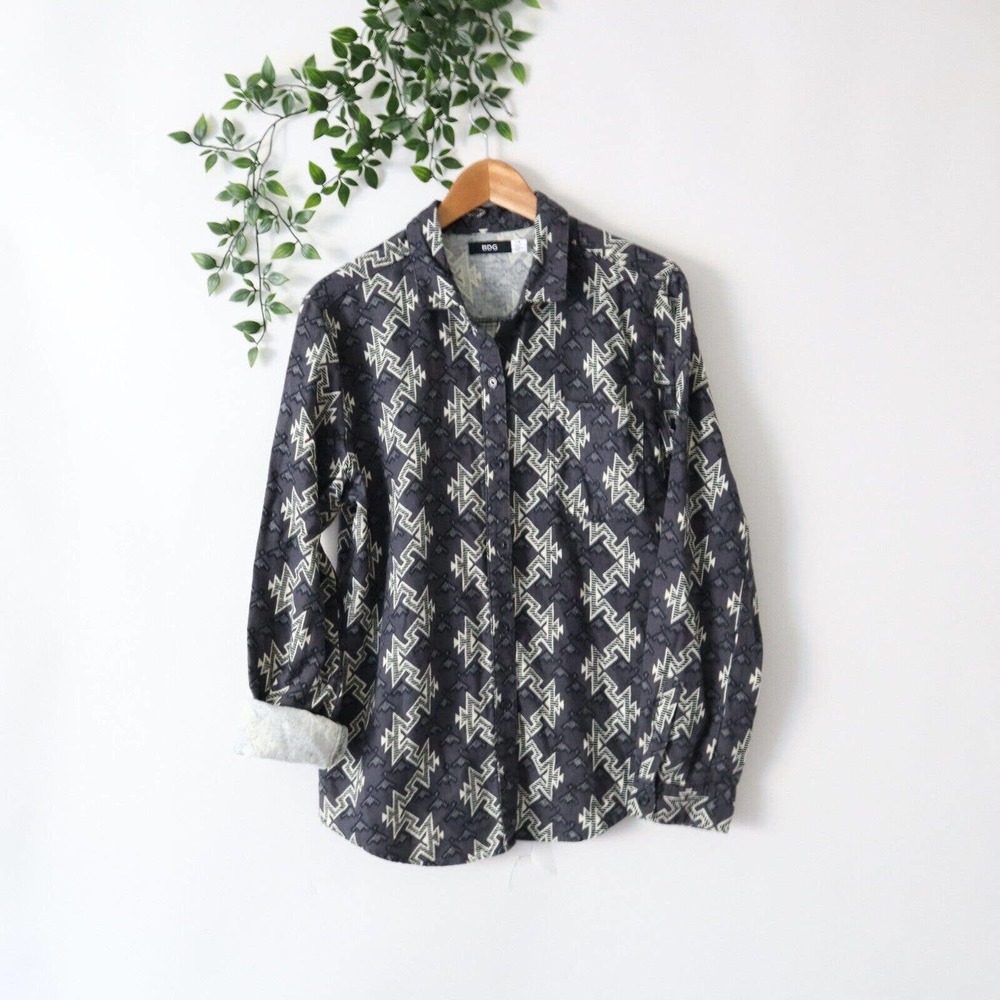 BDG Urban Outfitters Soft Flannel Long Sleeve Button Front Western Shirt L Large